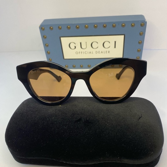 💯 - New Authentic GUCCI original GG0957S 003 51-19 Black Brown Sunglasses - Picture 8 of 13